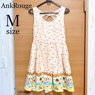 アンクルージュ(Ank Rouge)のアンクルージュ　ワンピース  M スカート　フラミンゴ　フルーツ　膝上　ミニ(ひざ丈ワンピース)