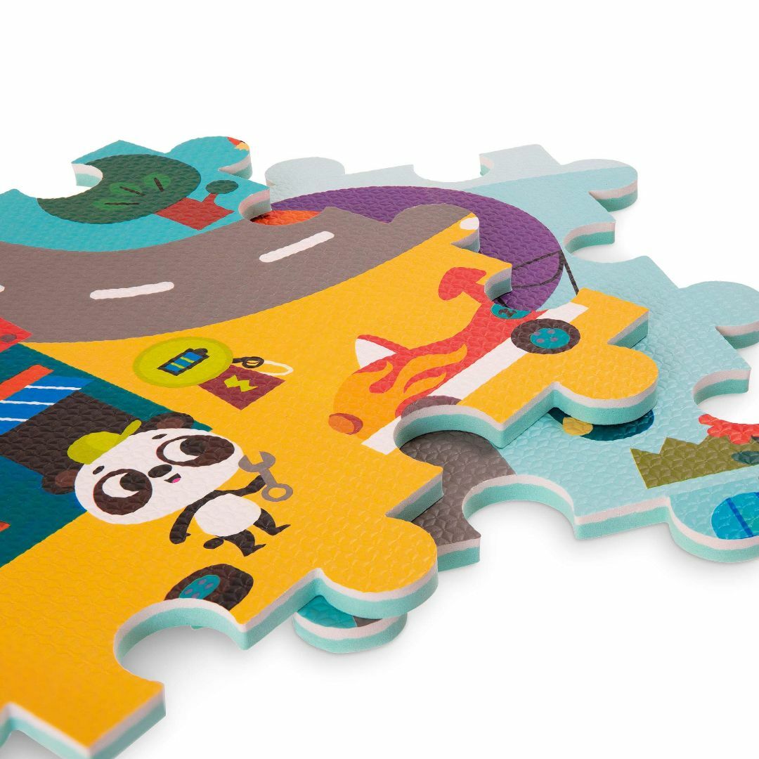 B. toys パズルマット タウンマップ 子供用プレイマット 道路地図つき 1 4