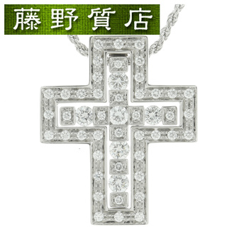 ダミアーニ(Damiani)の（新品仕上げ済）ダミアーニ DAMIANI ベルエポック クロス ダイヤ ネックレス 十字架 K18 WG × ダイヤ 約0.61ct 20073457 保証書 8569(ネックレス)