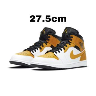 ジョーダン(Jordan Brand（NIKE）)のナイキ エアジョーダン1 ミッド "ユニバーシティ ゴールド" 27.5cm(スニーカー)