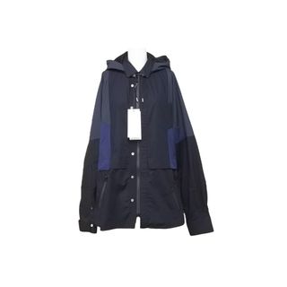 サカイ(sacai)のSacai サカイ ジャケット 21-02582M 21AW メンズ ブラック ネイビー コットン リネン サイズ2 美品 中古 51853(その他)