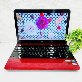 NEC - 綺麗な赤✨可愛いNEC✨カメラオフィス付き✨すぐ使えるノート