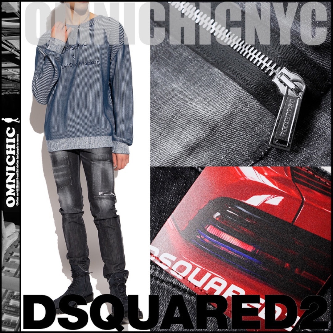 DSQUARED2ディースクエアードストレッチZIPデニムS71LB1042状態