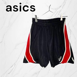 アシックス(asics)のアシックス ハーフパンツ 半ズボン メッシュ 黒 ウエストゴム 夏(ショートパンツ)