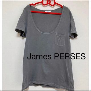 ジェームスパース(JAMES PERSE)のアメリカ製　半袖　Tシャツ　ブラウス　トップス　カットソー夏服サイズL(Tシャツ(半袖/袖なし))