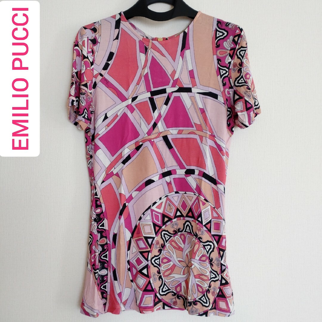 EMILIO PUCCI(エミリオプッチ)の【EMILIO PUCCI】半袖カットソー プッチ柄 レディースのトップス(カットソー(半袖/袖なし))の商品写真