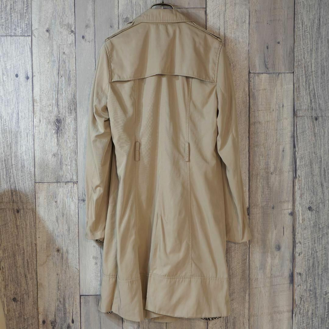 ZARA - ZARA BASIC ボタンレス裏地レオパード柄トレンチコート ZARA - ZARA BASIC ボタンレス裏地レオパード柄トレンチコート