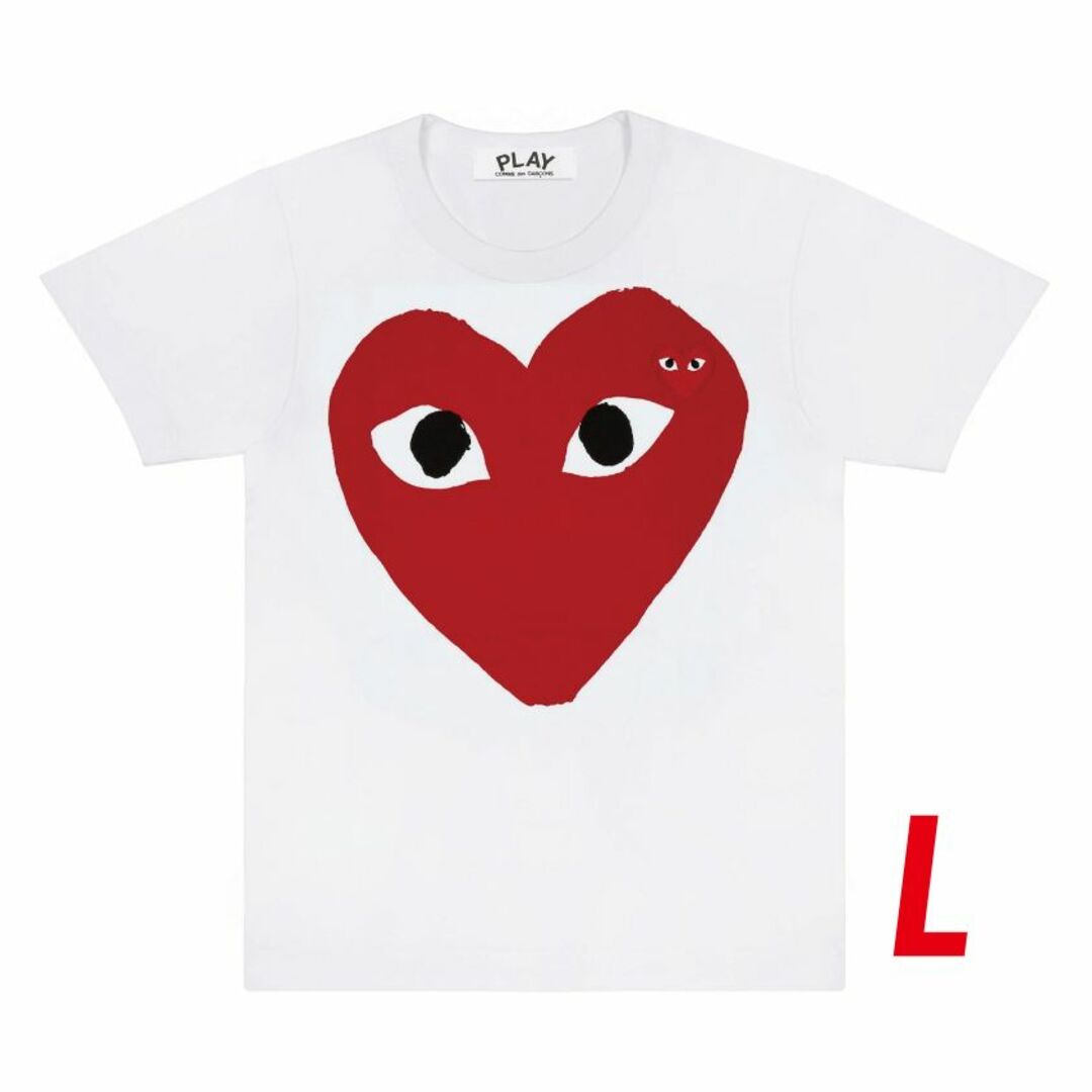 プレイコムデギャルソン 赤ハートTシャツ Lサイズ 送料込 - Tシャツ