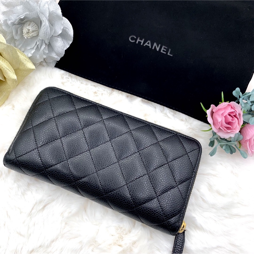 ヒート 美品⭐︎ シャネル マトラッセ キャビアスキン ラウンド