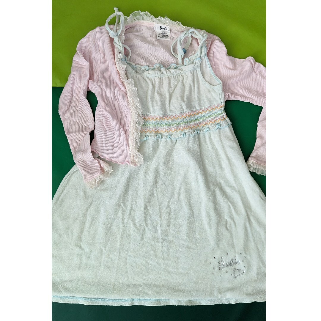 Barbie(バービー)の女の子 バービー 120cm 2点 キッズ/ベビー/マタニティのキッズ服女の子用(90cm~)(ワンピース)の商品写真