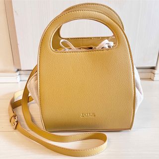 巾着2wayショルダーbag くすみイエロー系　新品✨(ショルダーバッグ)