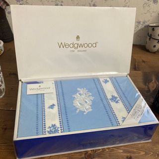 ワイルドストロベリー♪フラットシーツ　ブルー　ウェッジウッド WEDGWOOD