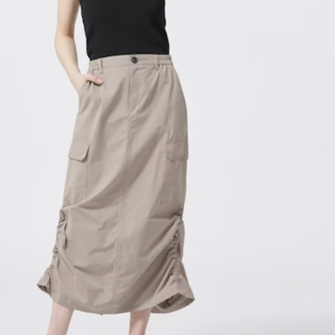 GU(ジーユー)のカーゴロングスカート　美品 レディースのスカート(ロングスカート)の商品写真