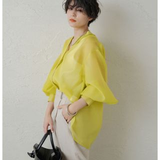 新品　Loungedress ラウンジドレス　ボリュームスリーブシャツ　ブラック