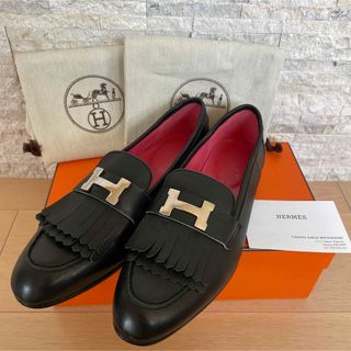 エルメス(Hermes)の★専用ページ★エルメス　モカシン　ローファー　ブラック　黒　シルバー金具(ローファー/革靴)