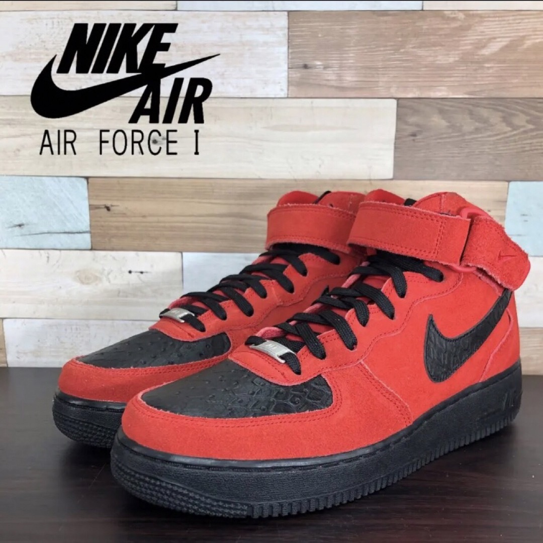 ナイキ AIR FORCE 1 Mid '07 ブラック 27cm NIKE