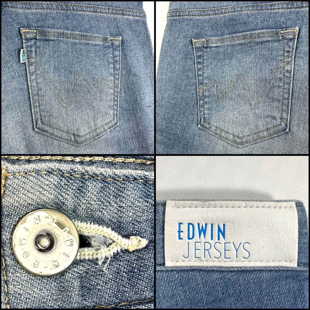 EDWIN(エドウィン)のEDWIN エドウィン ジャージーズ ERS88LワイドデニムMサイズ 80cm レディースのパンツ(デニム/ジーンズ)の商品写真