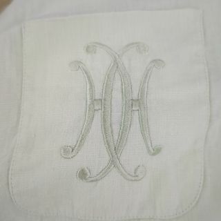 ♪HERMES♪Hマーク刺繍♪リネン♪ブラウス♪ヴィンテージ♪メロンカラー♪