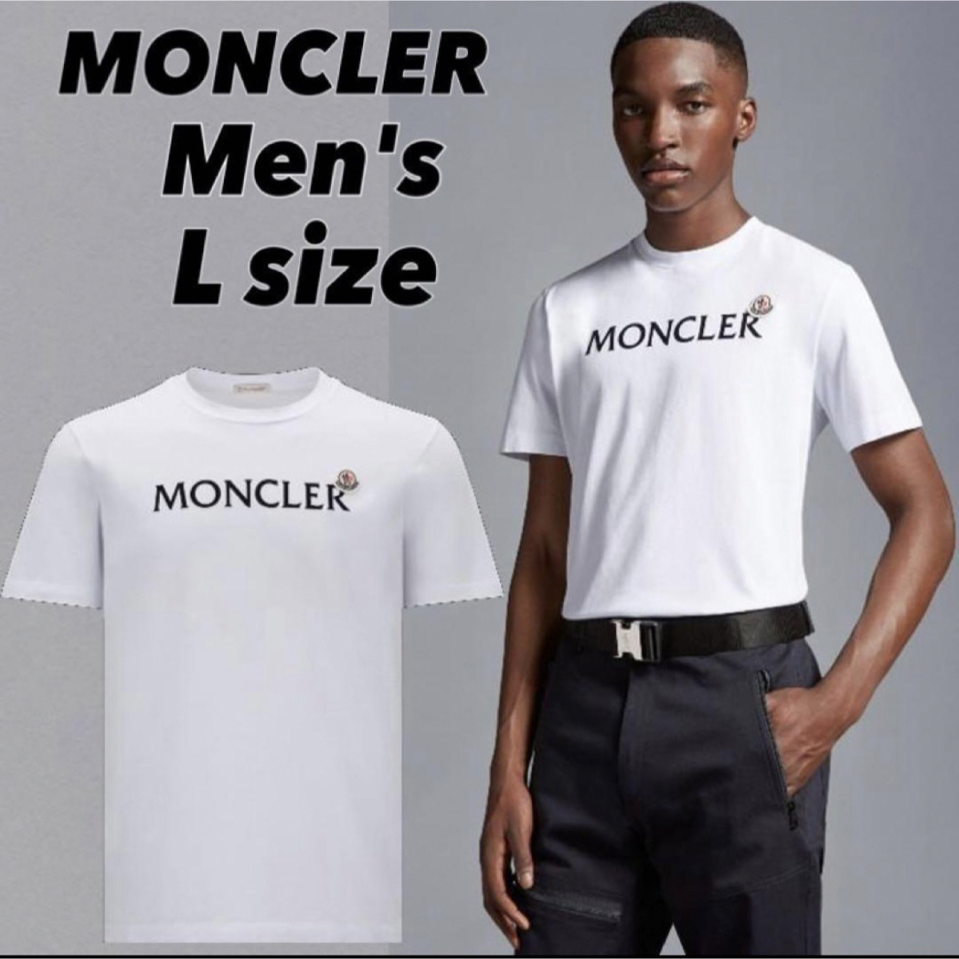 【新品未使用】MONCLER ロゴTシャツ ホワイト Lサイズtシャツ