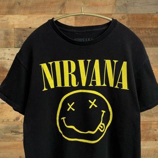 ミュージックティー(MUSIC TEE)のニルバーナ　カートコバーン　スマイリー　人気カラーデザイン　半袖Ｔシャツメンズ夏(Tシャツ/カットソー(半袖/袖なし))