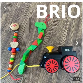 ブリオ(BRIO)のBRIO プルトイ 木製蒸気機関車（黒）　子供のおもちゃ　玩具　電車　お散歩　(知育玩具)