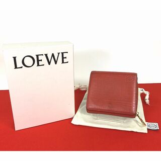 ロエベ(LOEWE)のロエベ リネン アナグラム コンパクト三つ折り財布(財布)