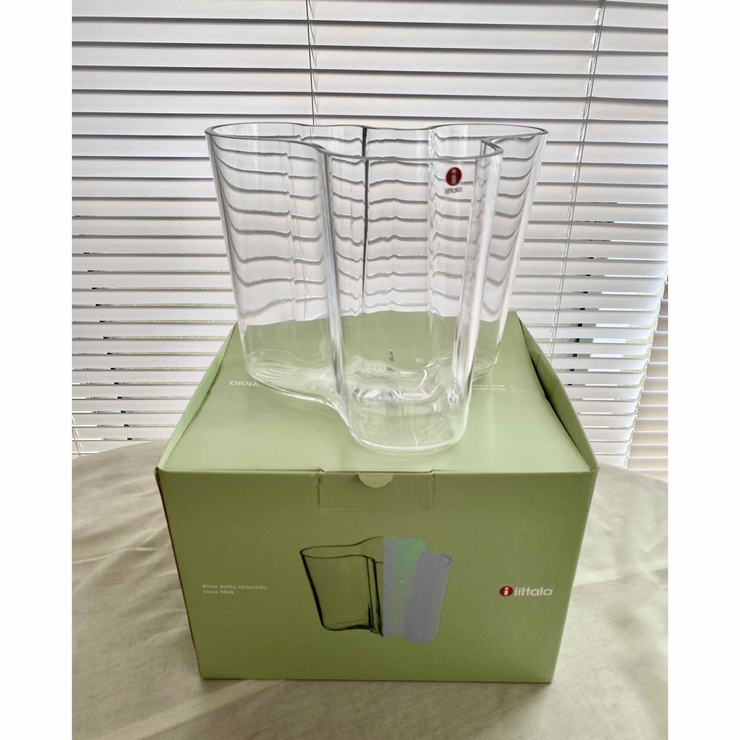 激安銀座 【美品】アアルトベース 160 クリア 花瓶
