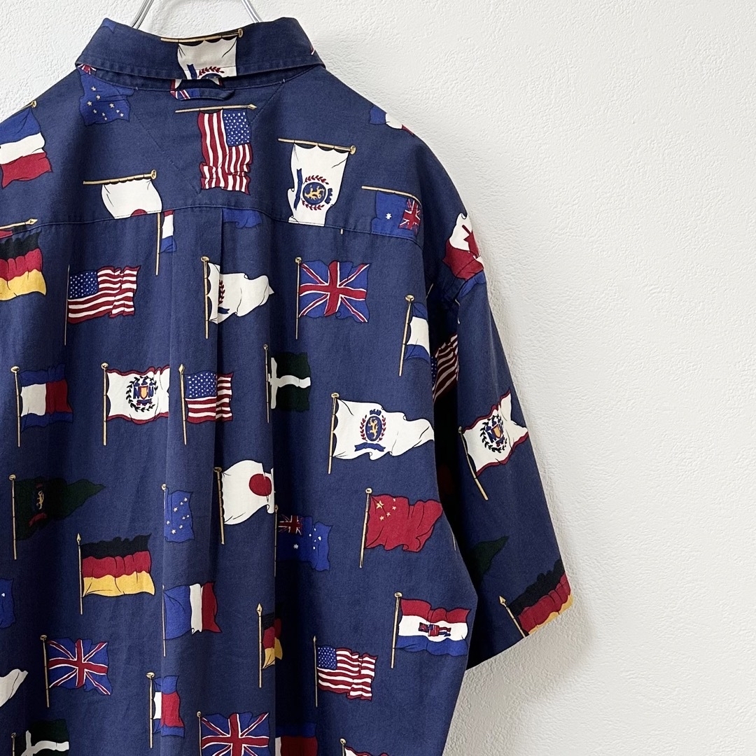 TOMMY HILFIGER - TOMMY〜/トミーヒルフィガー☆国旗柄シャツ☆80/90's