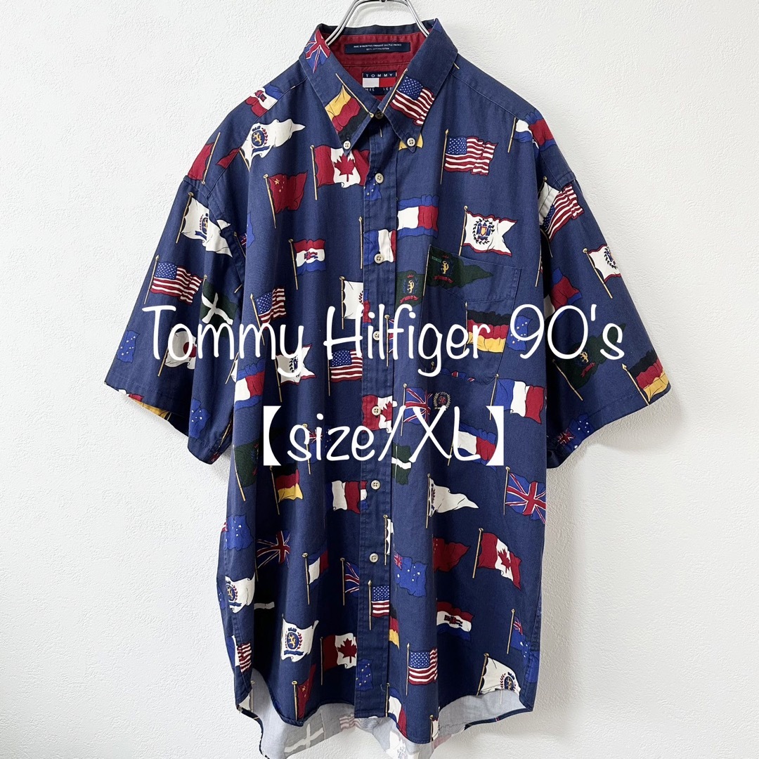 TOMMY HILFIGER - TOMMY〜/トミーヒルフィガー☆国旗柄シャツ☆80/90's