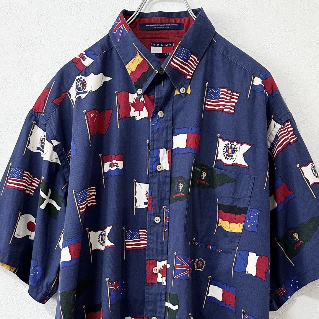TOMMY HILFIGER - TOMMY〜/トミーヒルフィガー☆国旗柄シャツ☆80/90's