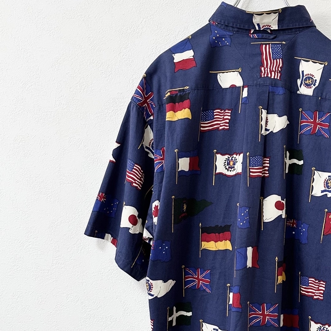 TOMMY HILFIGER - TOMMY〜/トミーヒルフィガー☆国旗柄シャツ☆80/90's