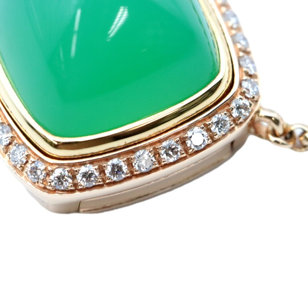 美品 フレッド パンドゥスークル ミディアム ネックレス ダイヤモンド クリソプレーズ K18PG ピンクゴールド 緑 FRED 2