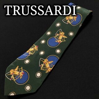 トラサルディ(Trussardi)のトラサルディ 機械デザイン グリーン ネクタイ A104-H28(ネクタイ)