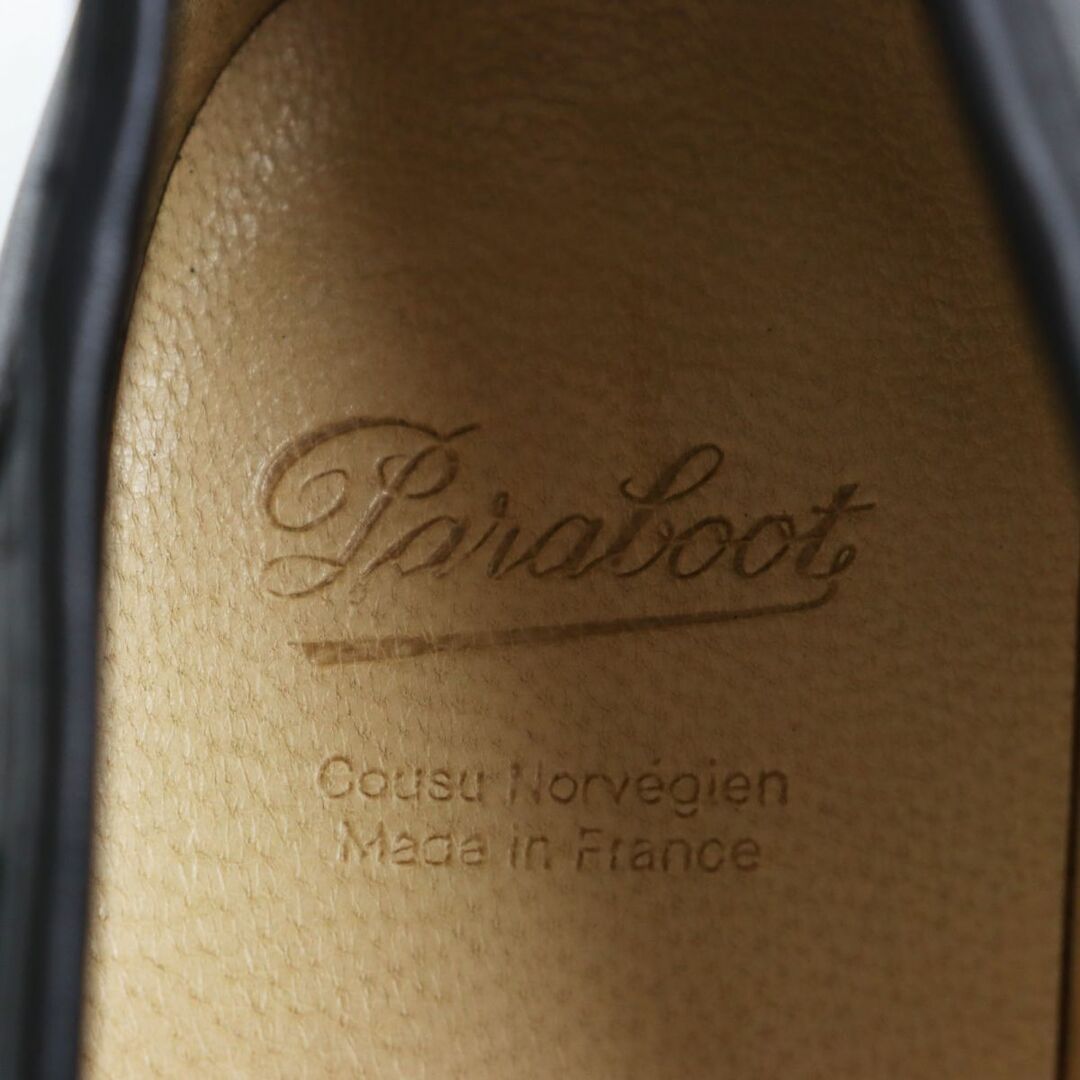 未使用品●Paraboot パラブーツ REIMS/ランス 099412 Noire-Lis Noir/リスレザー コインローファー/ペニーシューズ ブラック 7 仏製 箱付き