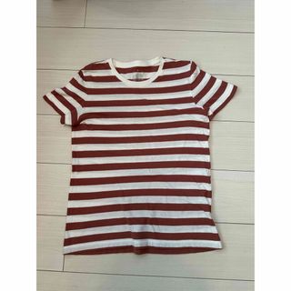 ムジルシリョウヒン(MUJI (無印良品))のMUJI(無印良品)身長160 XS ボーダーTシャツ 女性 キッズ(Tシャツ(半袖/袖なし))