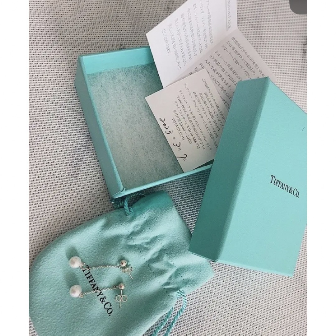 ティファニー tiffano&co. パール 真珠 ピアス フラワー-