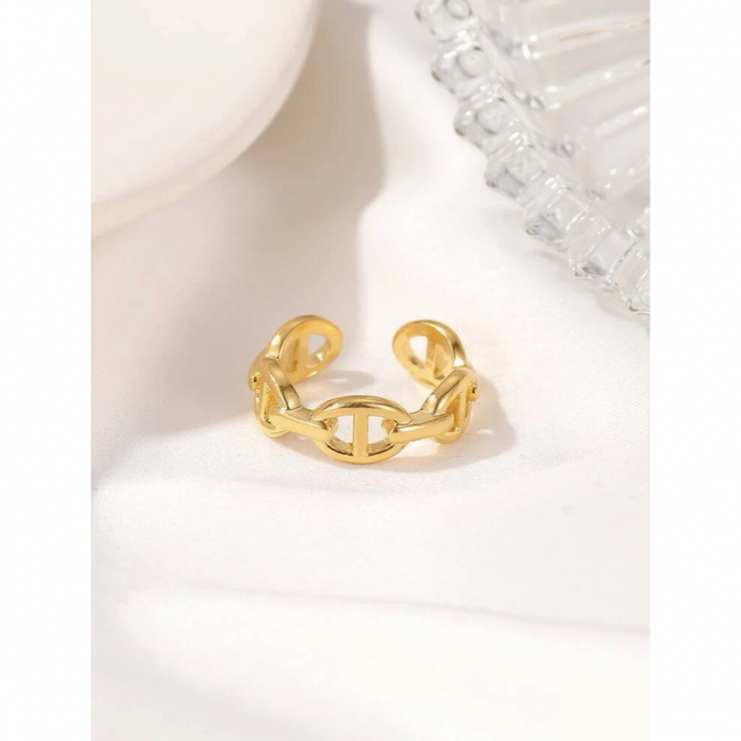 ゴールドリング 指輪 金色 メンズ オシャレ モノトーン シンプル 高みえ メンズのアクセサリー(リング(指輪))の商品写真