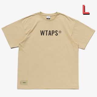 ダブルタップス(W)taps)のLサイズ WTAPS SIGN SS COTTON ベージュ Tシャツ(Tシャツ/カットソー(半袖/袖なし))