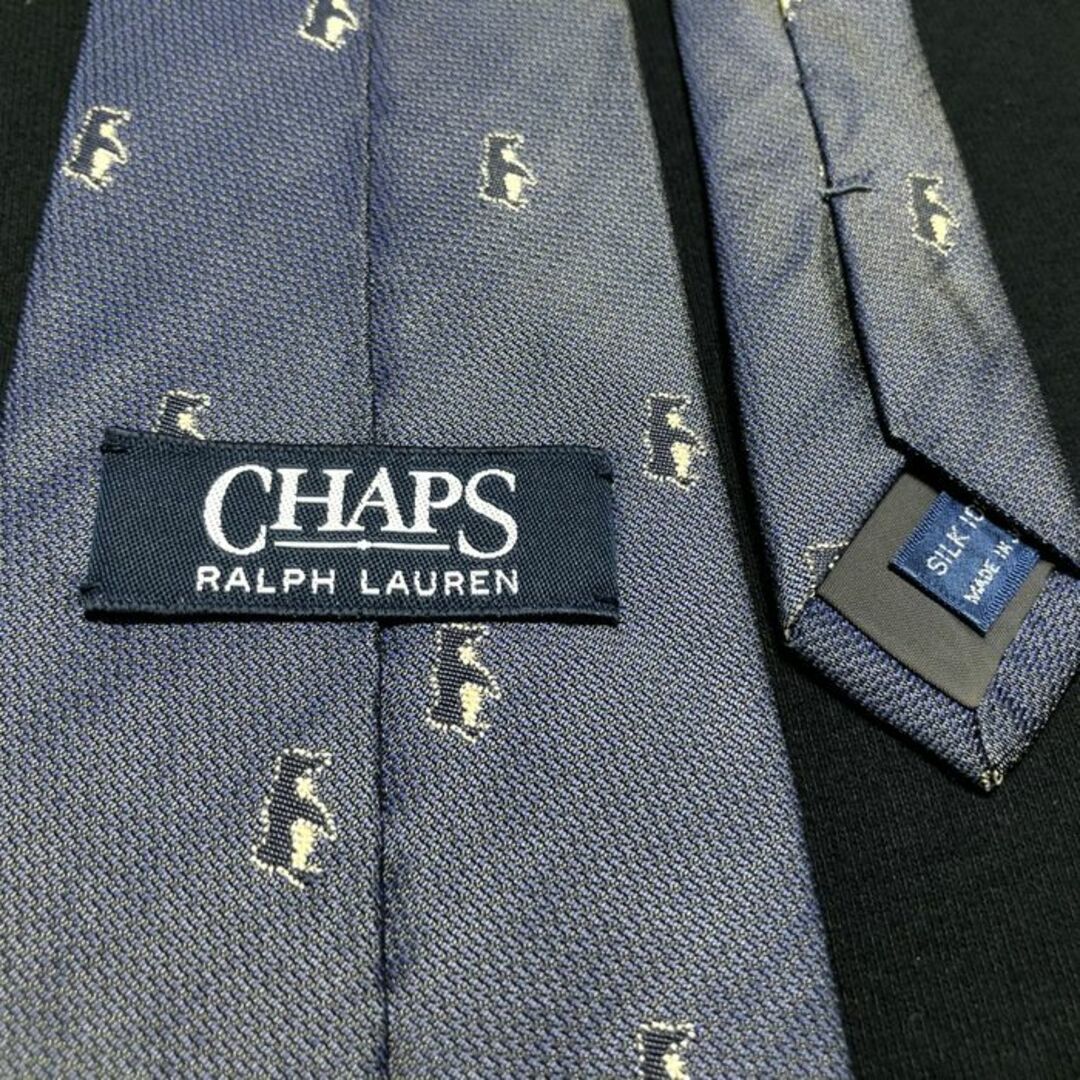 CHAPS(チャップス)のラルフローレン ペンギン ライトネイビー ネクタイ A104-I14 メンズのファッション小物(ネクタイ)の商品写真