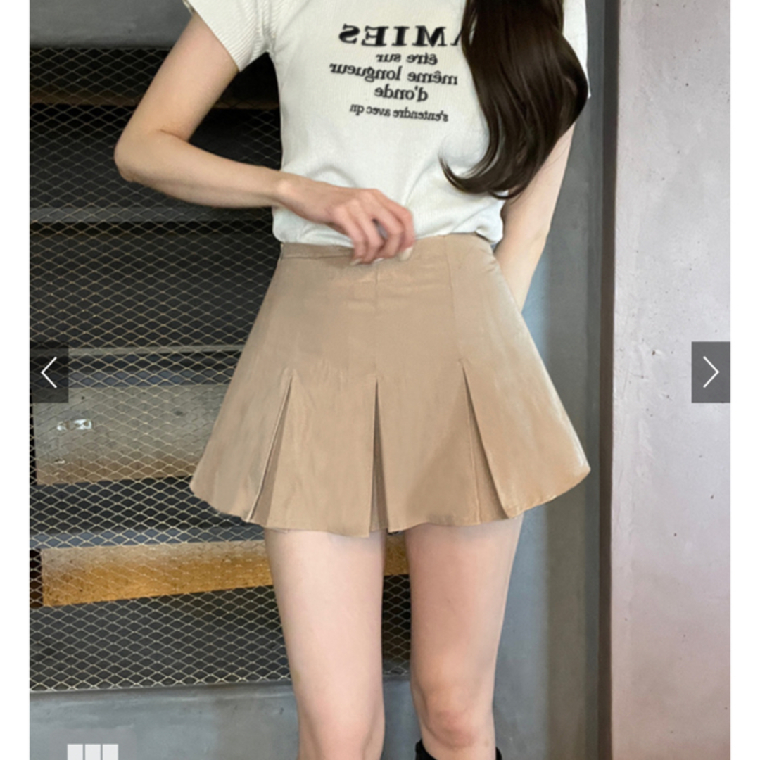 GRL(グレイル)のインパン裏地付きボックスプリーツミニスカート レディースのスカート(ミニスカート)の商品写真