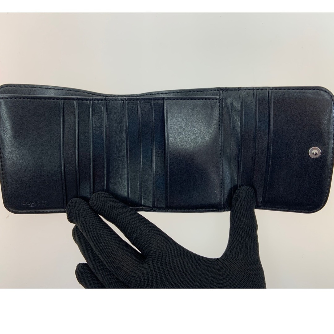 COACH(コーチ)の〇〇COACH コーチ 花柄 三つ折り財布 F57976 ブラック レディースのファッション小物(財布)の商品写真