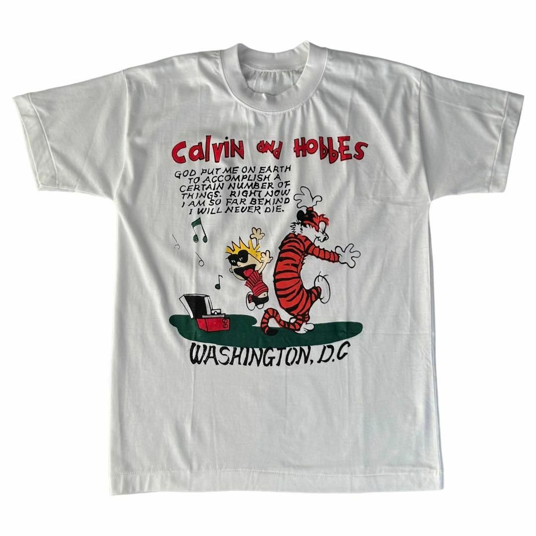 80s 90s デッドストック Calvin and Hobbles Tシャツメンズ