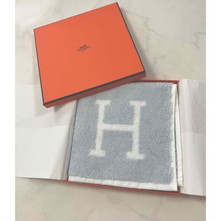 エルメス(Hermes)のエルメス　アヴァロン　カレ　タオル　タオルハンカチ　ブルー(ハンカチ)