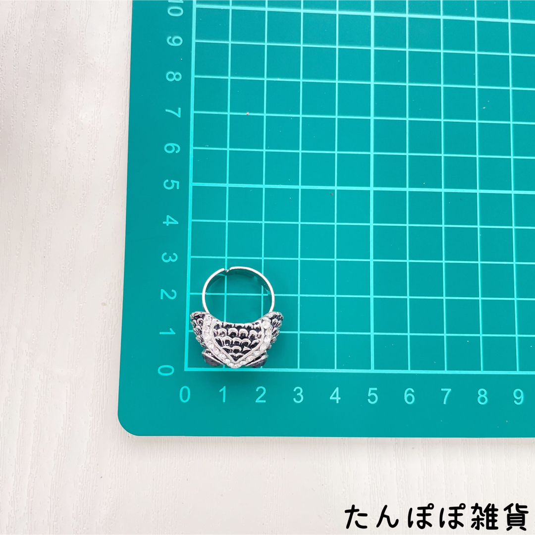 新品　合金レトロ風キラキラストーン付　ふくろう頭　リング指輪調節可赤色　男女兼用 メンズのアクセサリー(リング(指輪))の商品写真