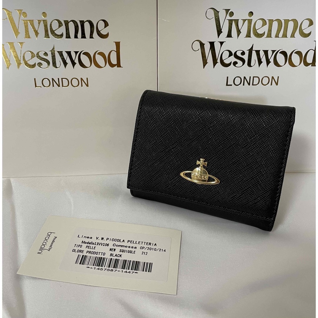 Vivienne Westwood(ヴィヴィアンウエストウッド)の新品　ヴィヴィアンウエストウッド　ミニウォレット　ブラック　 メンズのファッション小物(折り財布)の商品写真