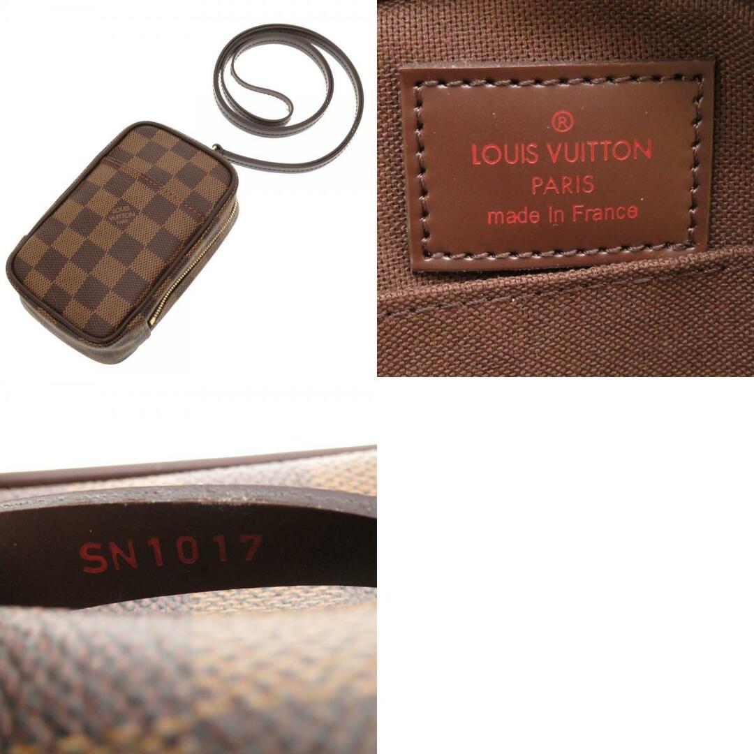 未使用 ルイ ヴィトン ダミエ エテュイ オカピGM エベヌ N61737 ショルダーポーチ ポーチ LV 0101  LOUIS VUITTON