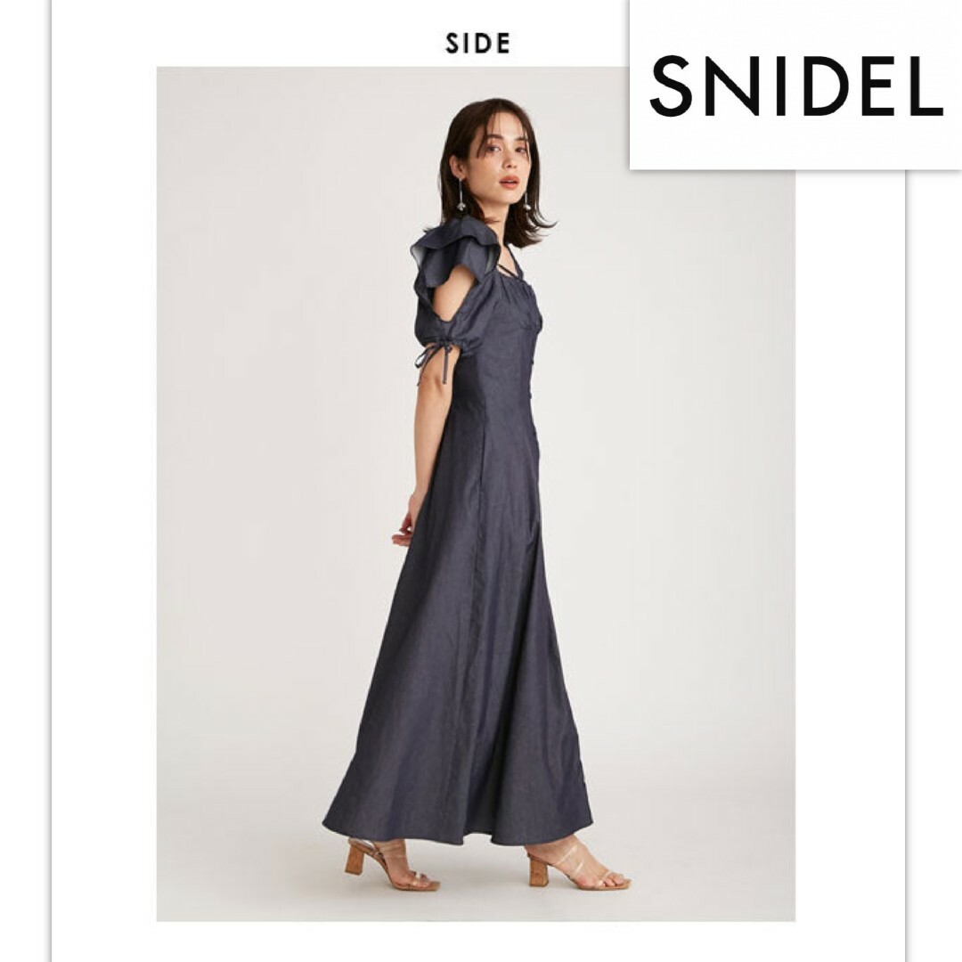 snidel♡サイドオープンデニムワンピ