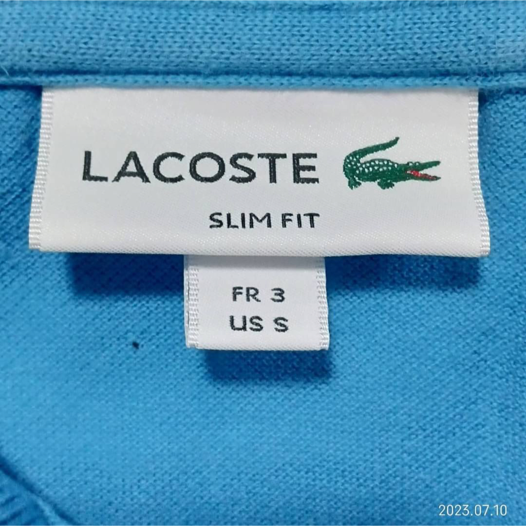 LACOSTE(ラコステ)のLACOSTE ポロシャツ 半袖 かのこ SLIM FIT メンズ S 日本製青 メンズのトップス(ポロシャツ)の商品写真