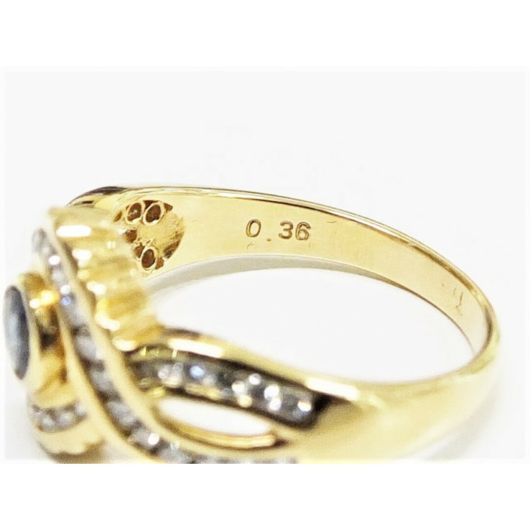 SEIKO リング セイコー K18 サファイア ダイヤモンド S0.360ct 指輪 ジュエリー デザインリング 宝石 メレダイヤモンド 総重量4.11ｇ 約12号【中古】JA-15860 レディースのアクセサリー(リング(指輪))の商品写真