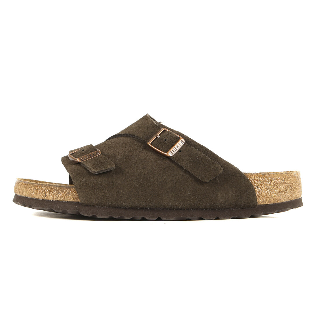 BIRKENSTOCK ビルケンシュトック サイズ:40(26.0cm) スエード チューリッヒ サンダル Zurich スウェード カーキ系 ドイツ製 ブランド シューズ 靴 【メンズ】【美品】